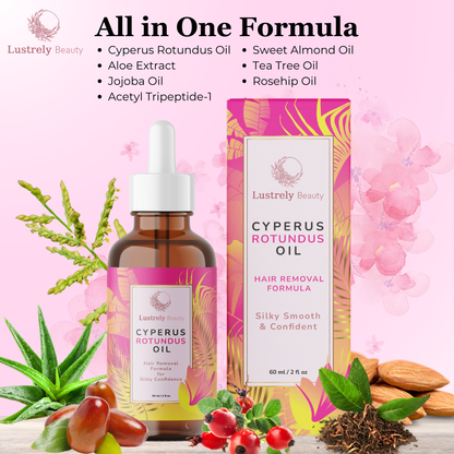 🌹Lustrely Beauty Cyperus Rotundus Oil:🎁 The Ultimate Natural Solution for Smooth, Healthy Skin