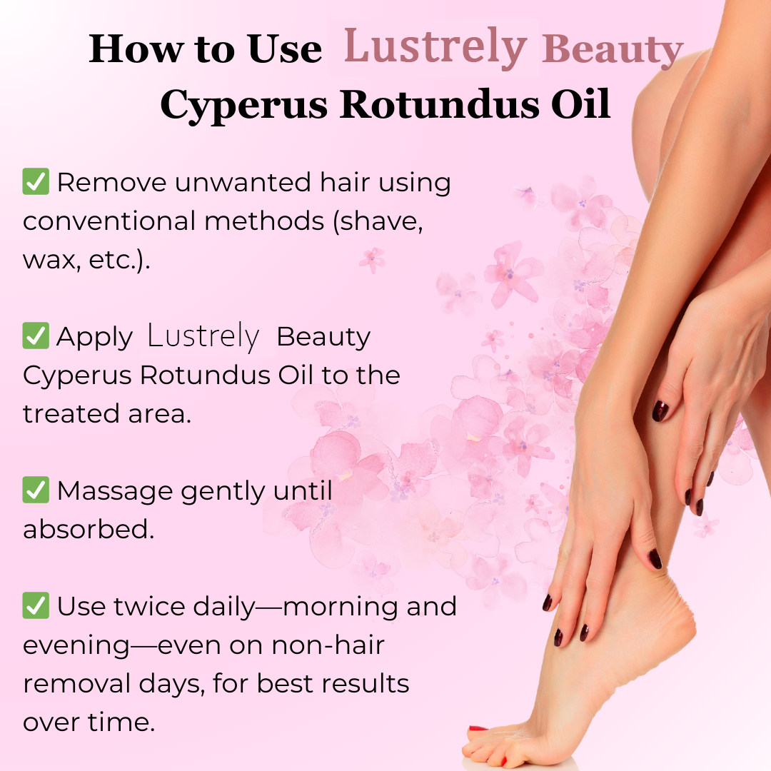 🌹Lustrely Beauty Cyperus Rotundus Oil:🎁 The Ultimate Natural Solution for Smooth, Healthy Skin